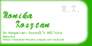 monika kosztan business card